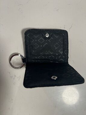 Vera Bradley Black Quilted Key Pouch with Key Ring